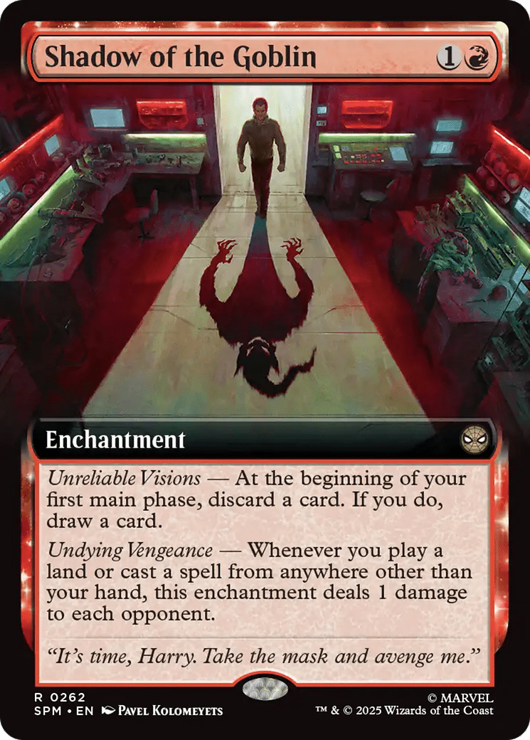 Shadow of the Goblin (Extended Art) [Marvel's Spider-Man] MTG Single Magic: The Gathering  | Multizone: Comics And Games