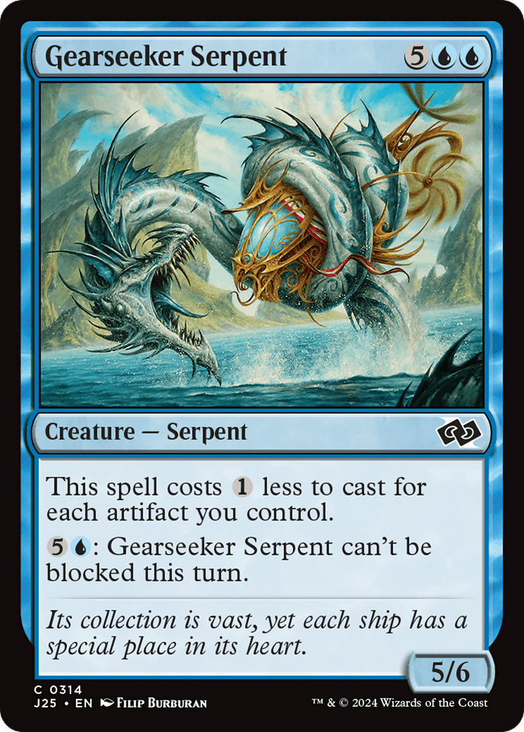 Gearseeker Serpent [Foundations Jumpstart] MTG Single Magic: The Gathering  | Multizone: Comics And Games