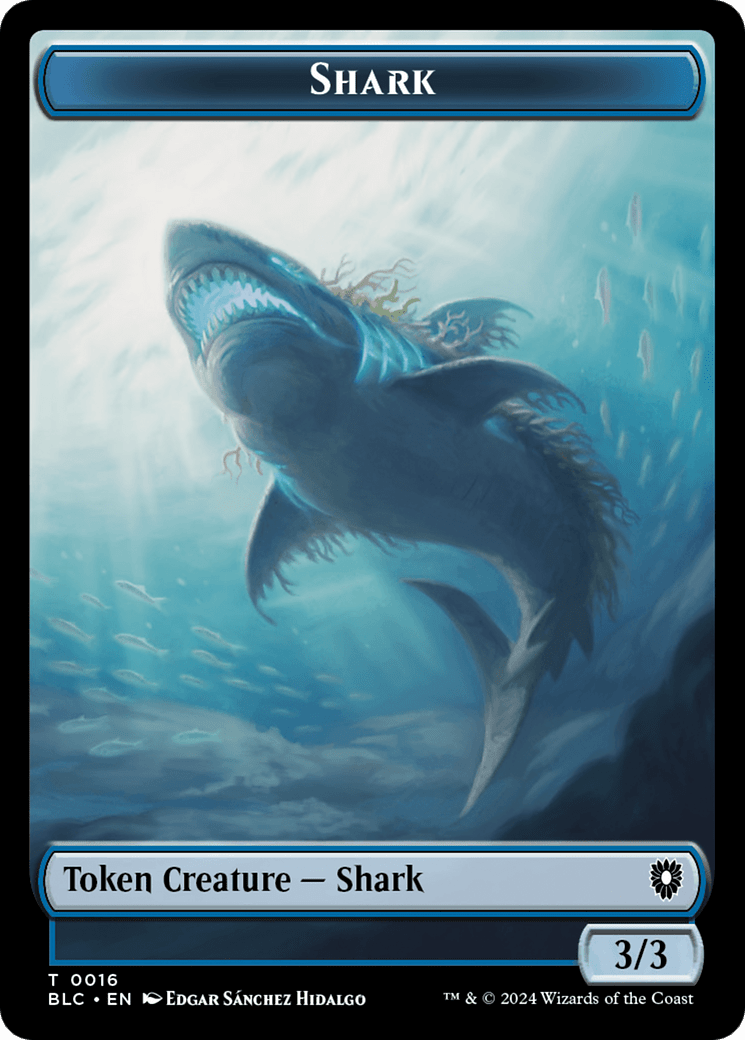 Elemental // Shark Double-Sided Token [Bloomburrow Commander Tokens] MTG Single Magic: The Gathering  | Multizone: Comics And Games