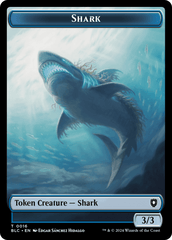 Elemental // Shark Double-Sided Token [Bloomburrow Commander Tokens] MTG Single Magic: The Gathering  | Multizone: Comics And Games