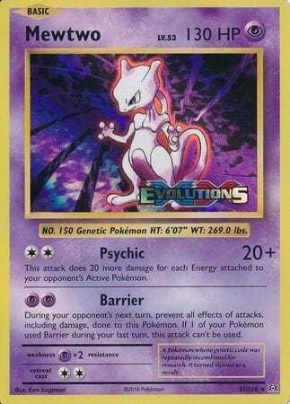 Mewtwo (51/108) (XY Evolutions Prerelease) [XY: Black Star Promos] Pokemon Single Pokémon  | Multizone: Comics And Games