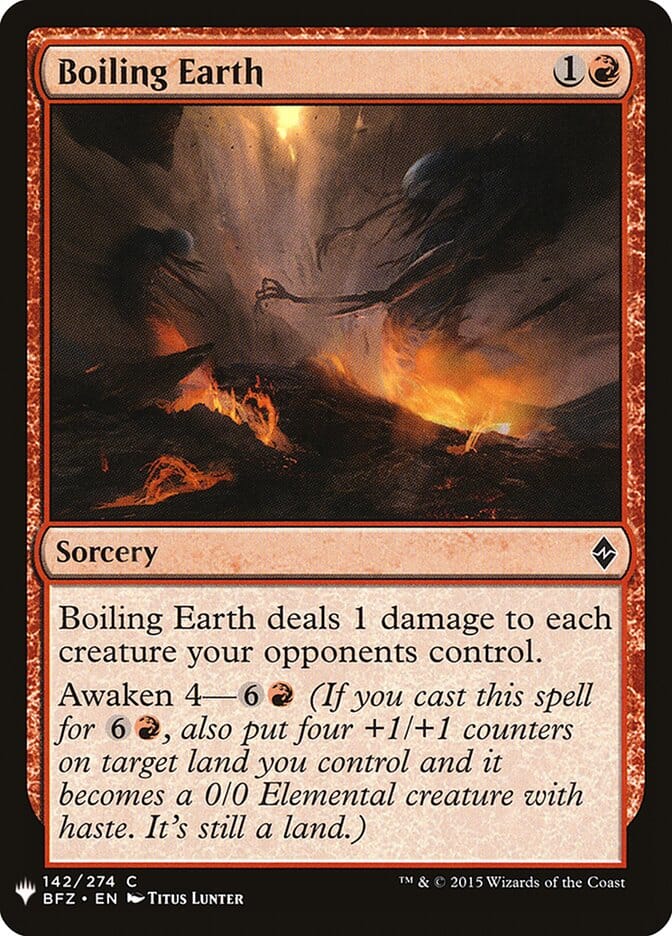 Boiling Earth [Mystery Booster] MTG Single Magic: The Gathering  | Multizone: Comics And Games