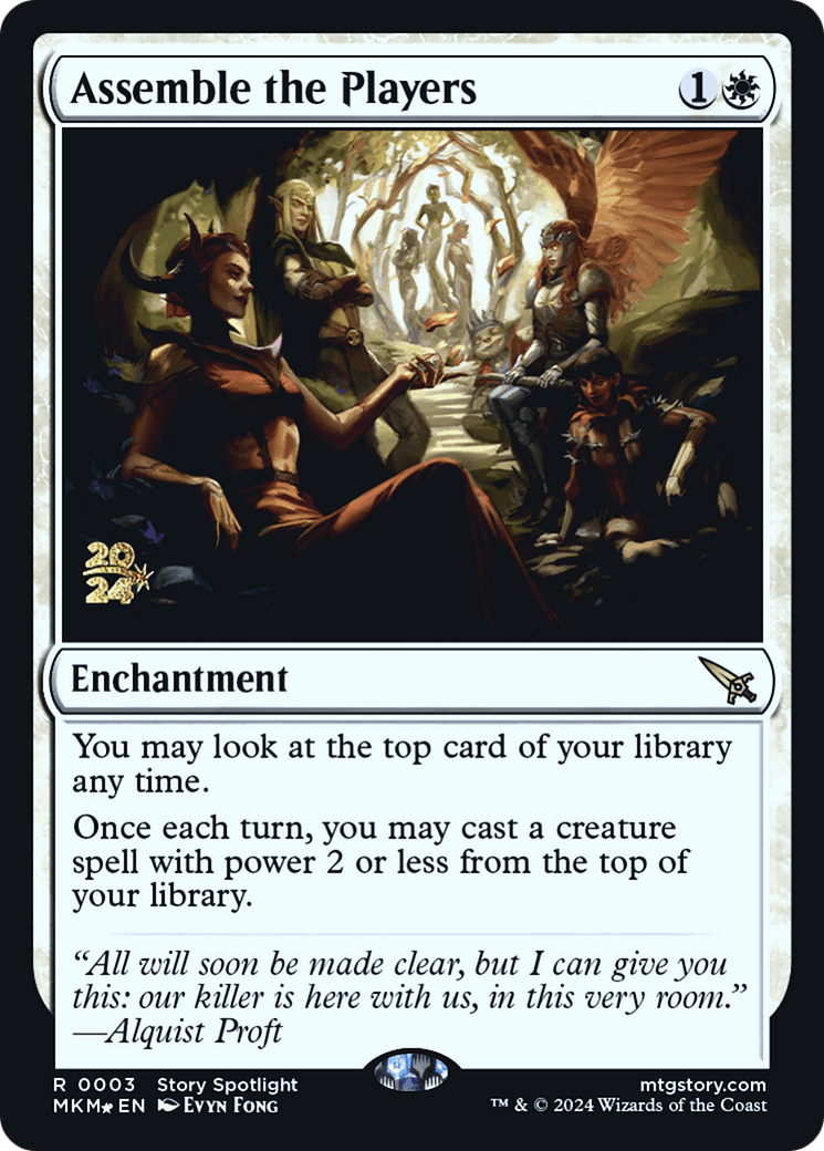 Assemble the Players [Murders at Karlov Manor Prerelease Promos] MTG Single Magic: The Gathering  | Multizone: Comics And Games