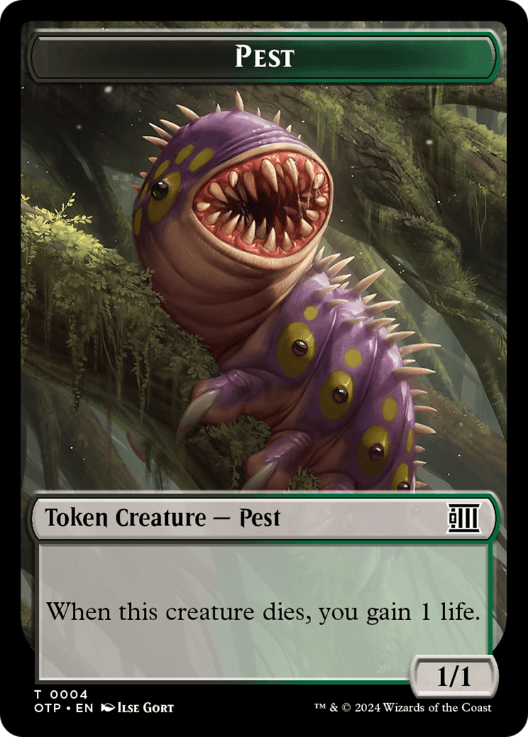Mercenary // Pest Double-Sided Token [Outlaws of Thunder Junction Tokens] MTG Single Magic: The Gathering  | Multizone: Comics And Games