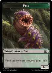 Mercenary // Pest Double-Sided Token [Outlaws of Thunder Junction Tokens] MTG Single Magic: The Gathering  | Multizone: Comics And Games