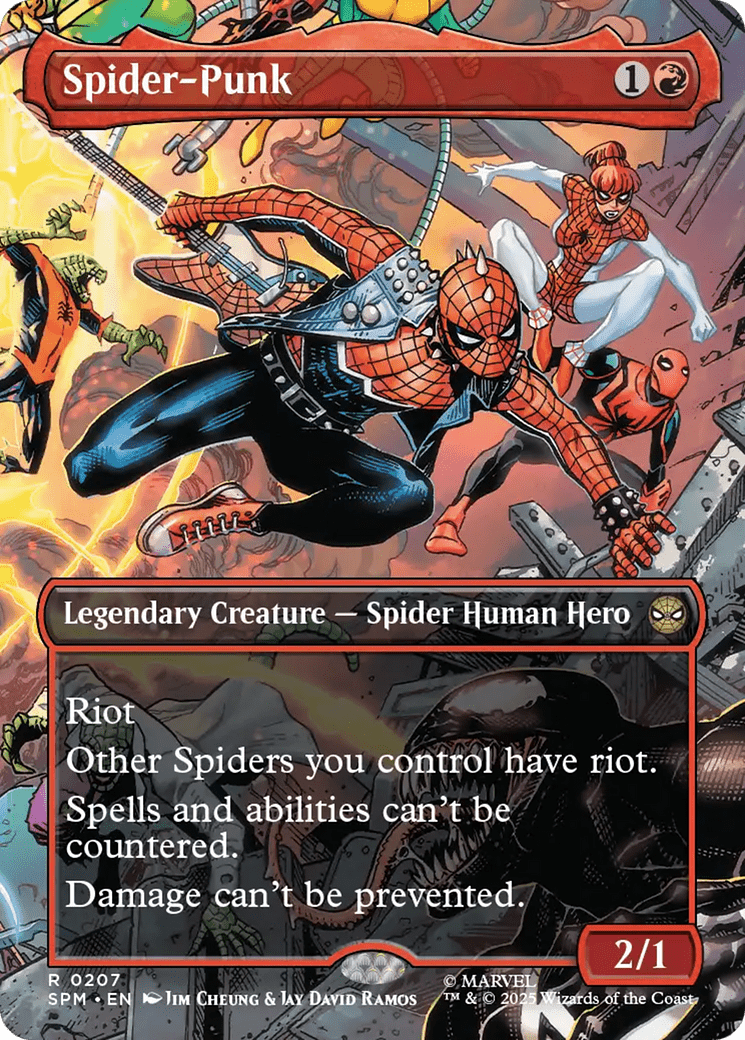 Spider-Punk (0207) (Borderless) [Marvel's Spider-Man] MTG Single Magic: The Gathering  | Multizone: Comics And Games