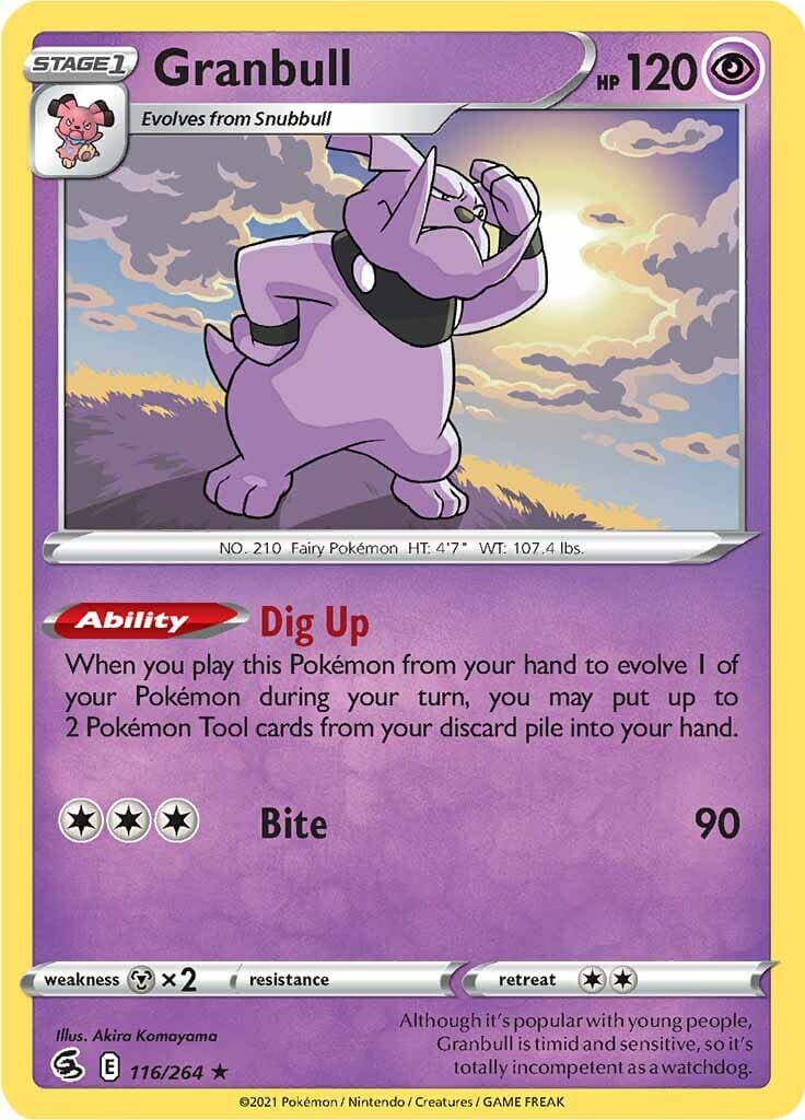Granbull (116/264) [Sword & Shield: Fusion Strike] Pokemon Single Pokémon  | Multizone: Comics And Games