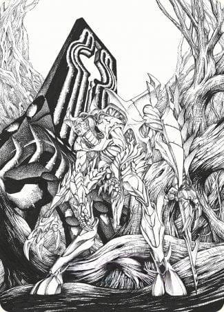 Lukka, Bound to Ruin Art Card [Phyrexia: All Will Be One Art Series] MTG Single Magic: The Gathering  | Multizone: Comics And Games