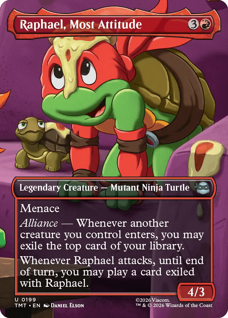Raphael, Most Attitude (Borderless) [Teenage Mutant Ninja Turtles] MTG Single Magic: The Gathering  | Multizone: Comics And Games