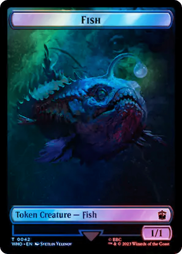 Fish // Alien Salamander Double-Sided Token (Surge Foil) [Doctor Who Tokens] MTG Single Magic: The Gathering  | Multizone: Comics And Games