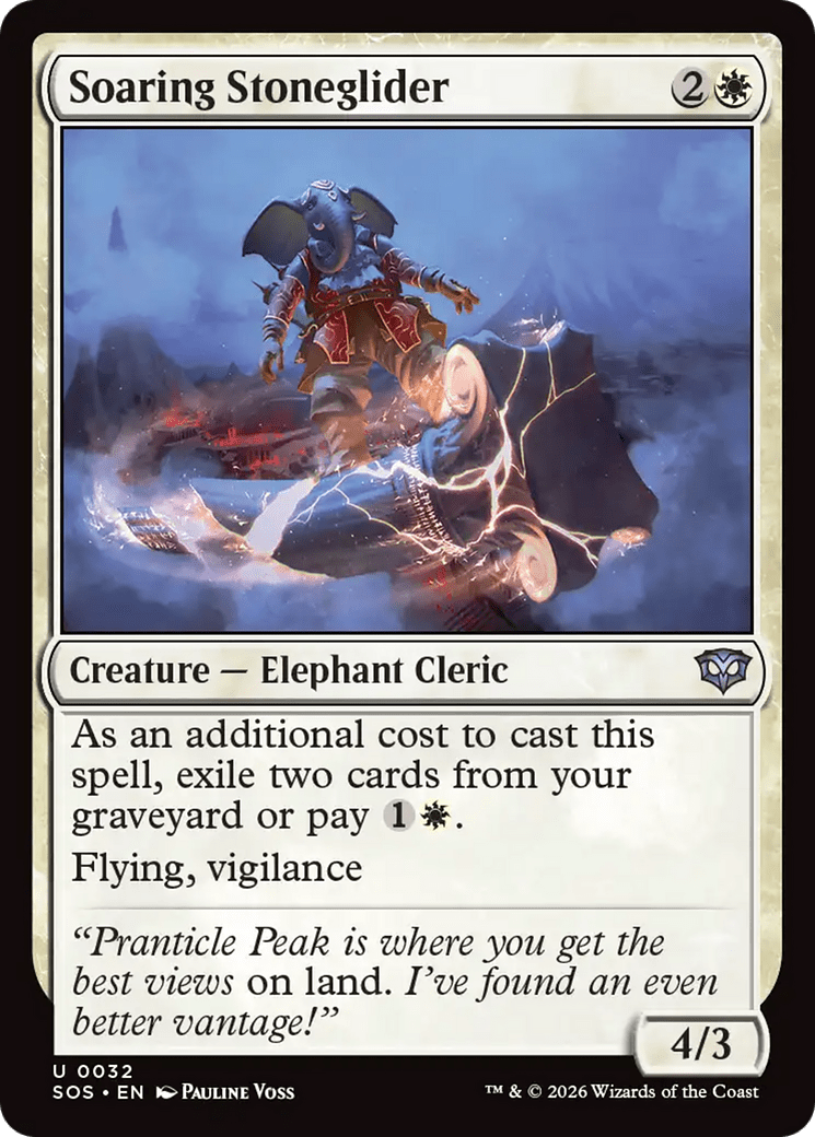 Soaring Stoneglider [Secrets of Strixhaven] MTG Single Magic: The Gathering  | Multizone: Comics And Games