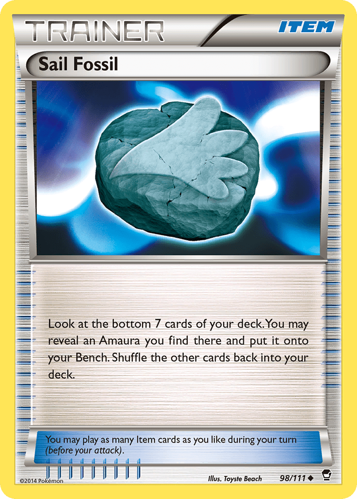 Sail Fossil (98/111) [XY: Furious Fists] Pokemon Single Pokémon  | Multizone: Comics And Games
