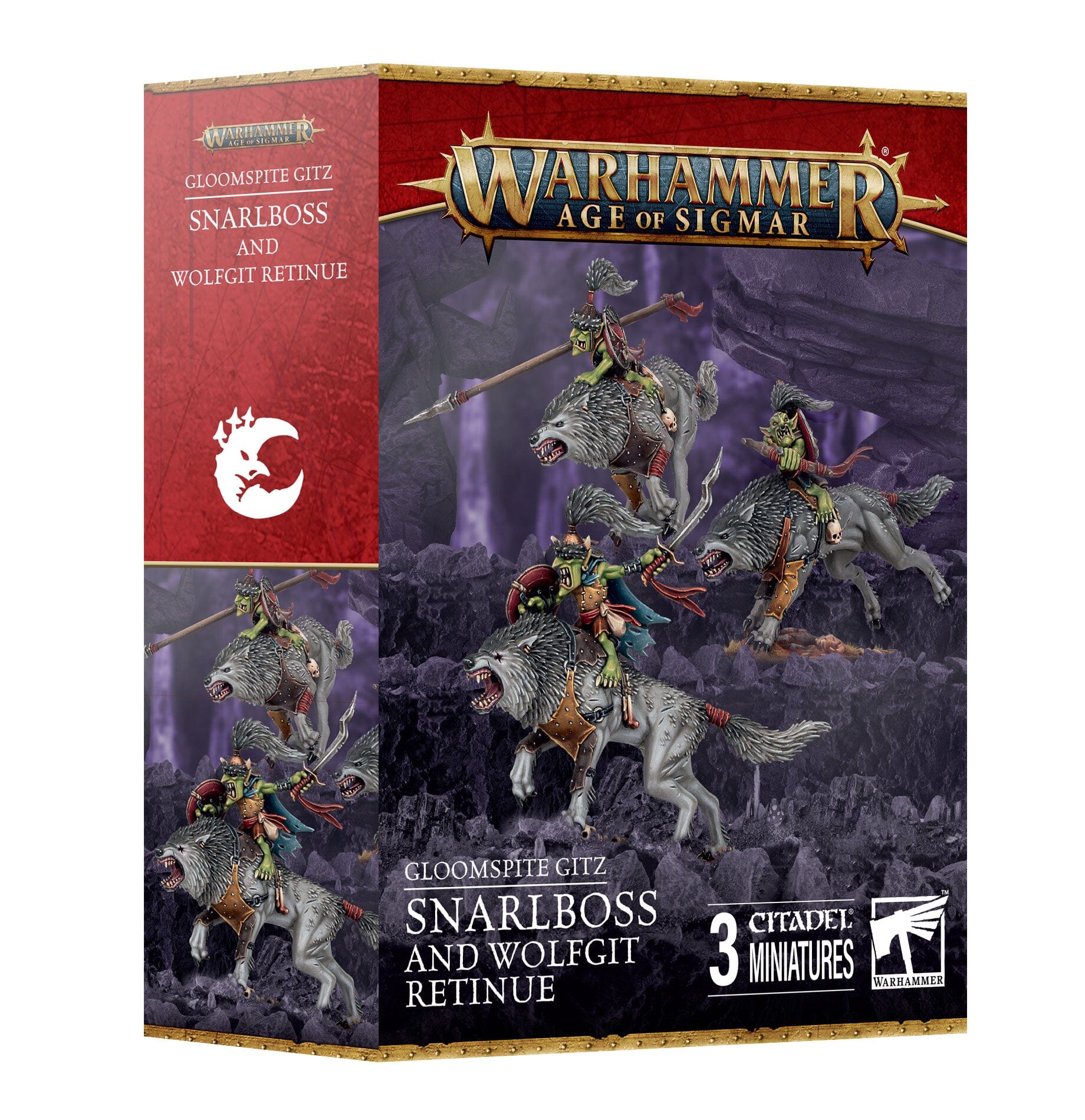 Gloomspite Gitz: Snarlboss and Wolfgit Retinue Miniature Game Games Workshop  | Multizone: Comics And Games