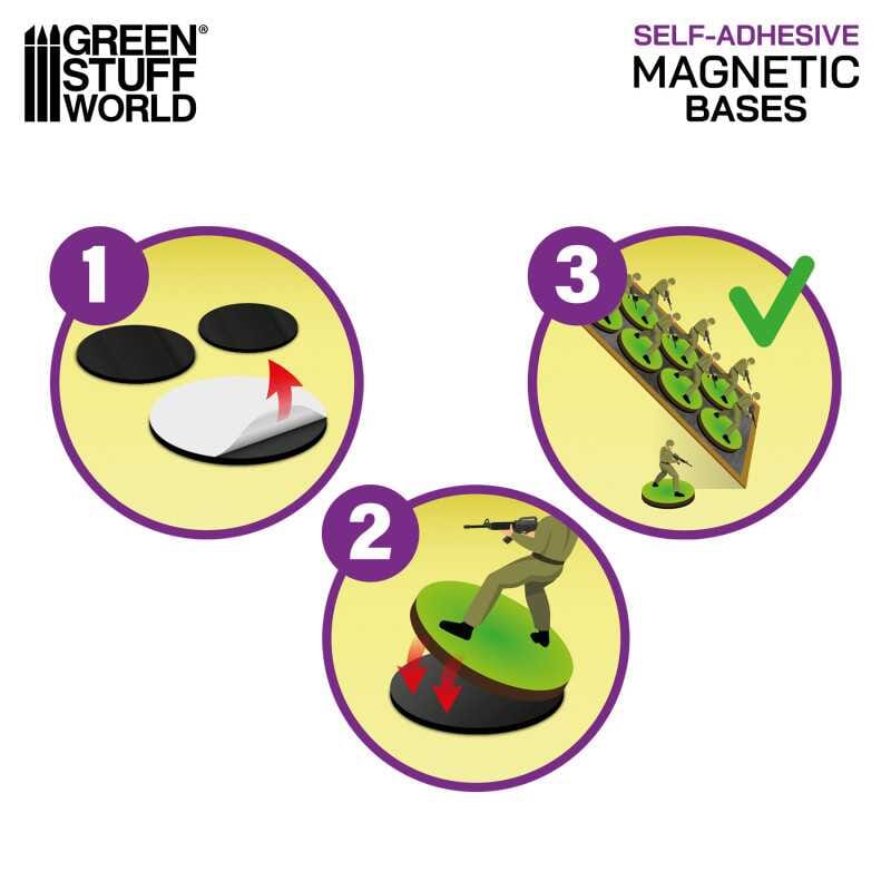 Self Adhesive Magnetic Bases - Green Stuff World Green Stuff World  | Multizone: Comics And Games