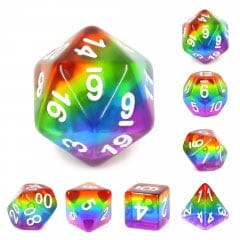 Transparent rainbow dice Dice Multizone: Comics And Games  | Multizone: Comics And Games