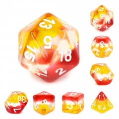 Red, White and Yellow Transparent Dice Dice Multizone: Comics And Games  | Multizone: Comics And Games