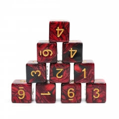 Red+Black Blend-D6 dice set | Multizone: Comics And Games