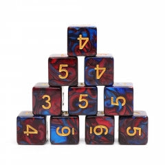 Red+Blue Blend-D6 dice set | Multizone: Comics And Games