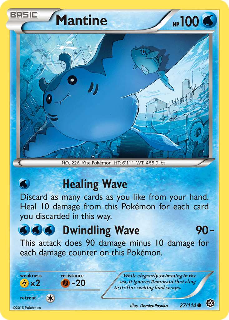 Mantine (27/114) [XY: Steam Siege] Pokemon Single Pokémon  | Multizone: Comics And Games