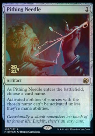 Pithing Needle [Innistrad: Midnight Hunt Prerelease Promos] MTG Single Magic: The Gathering  | Multizone: Comics And Games