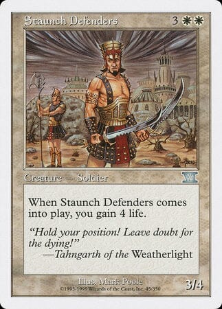 Staunch Defenders [Classic Sixth Edition] MTG Single Magic: The Gathering  | Multizone: Comics And Games