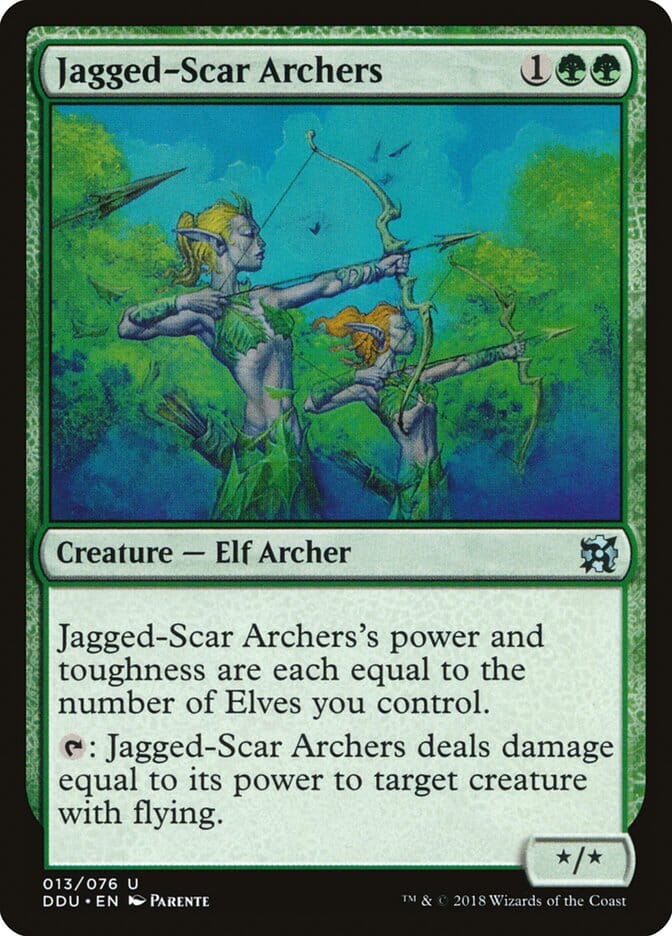 Jagged-Scar Archers [Duel Decks: Elves vs. Inventors] MTG Single Magic: The Gathering  | Multizone: Comics And Games