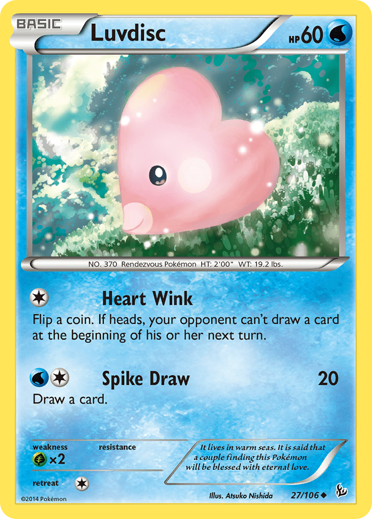 Luvdisc (27/106) [XY: Flashfire] Pokemon Single Pokémon  | Multizone: Comics And Games