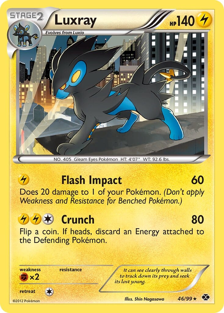 Luxray (46/99) (Cracked Ice Holo) (Blister Exclusive) [Black & White: Next Destinies] Pokemon Single Pokémon  | Multizone: Comics And Games