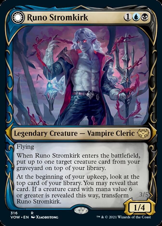 Runo Stromkirk // Krothuss, Lord of the Deep (Showcase Fang Frame) [Innistrad: Crimson Vow] MTG Single Magic: The Gathering  | Multizone: Comics And Games