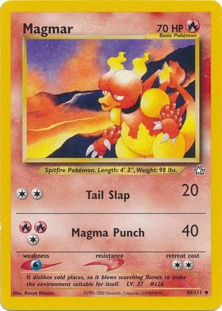 Magmar (40/111) [Neo Genesis Unlimited] Pokemon Single Pokémon  | Multizone: Comics And Games