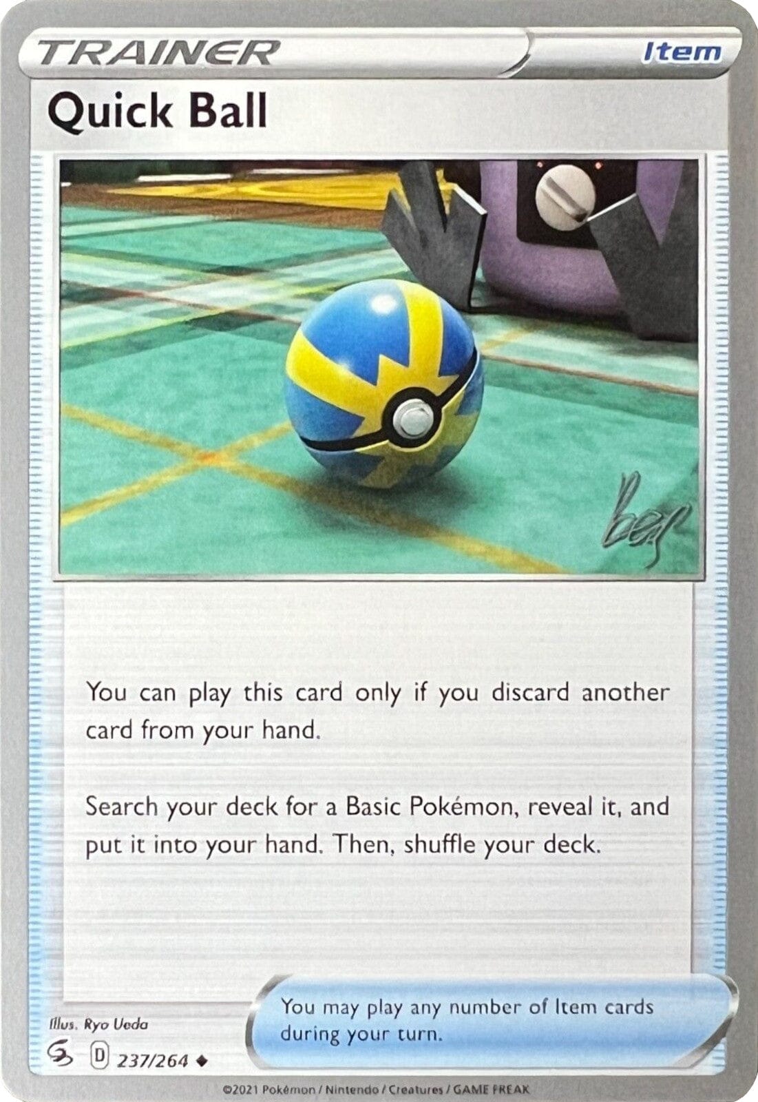 Quick Ball (237/264) (Cheryl Again - Sebastian Lashmet) [World Championships 2022] Pokemon Single Pokémon  | Multizone: Comics And Games