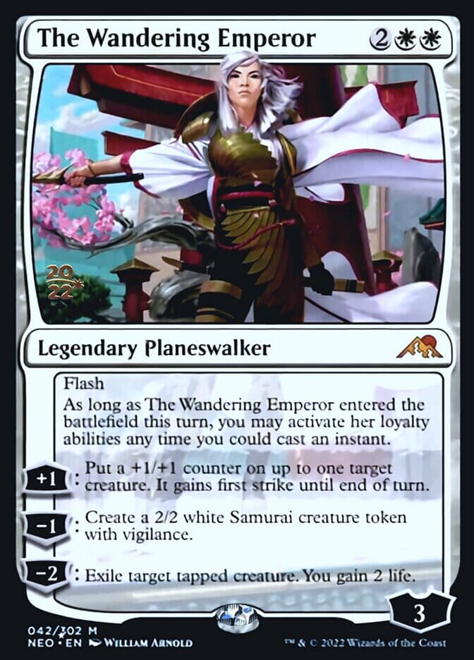 The Wandering Emperor [Kamigawa: Neon Dynasty Prerelease Promos] MTG Single Magic: The Gathering  | Multizone: Comics And Games