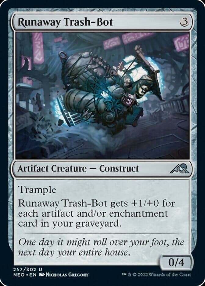Runaway Trash-Bot [Kamigawa: Neon Dynasty] MTG Single Magic: The Gathering  | Multizone: Comics And Games