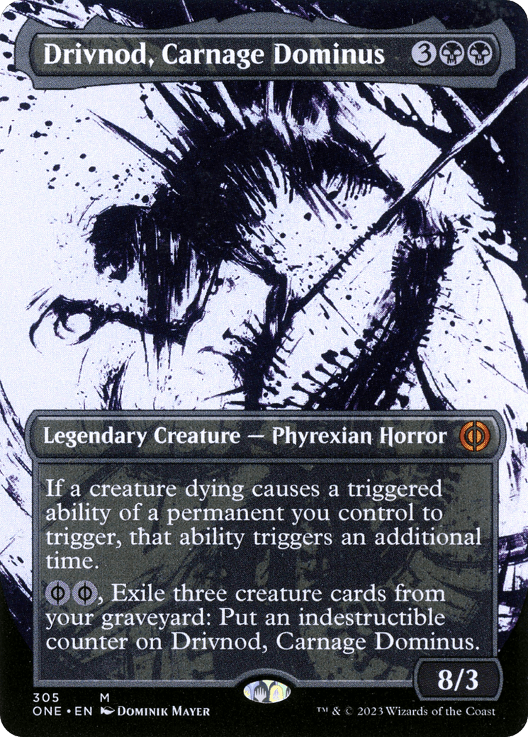 Drivnod, Carnage Dominus (Borderless Ichor) [Phyrexia: All Will Be One] MTG Single Magic: The Gathering  | Multizone: Comics And Games