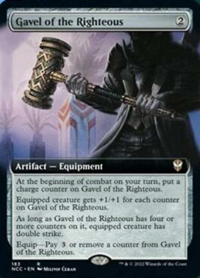 Gavel of the Righteous (Extended Art) [Streets of New Capenna Commander] MTG Single Magic: The Gathering  | Multizone: Comics And Games