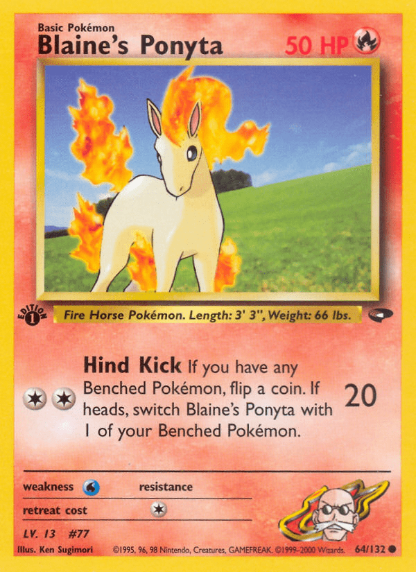 Blaine's Ponyta (64/132) [Gym Challenge 1st Edition] Pokemon Single Pokémon  | Multizone: Comics And Games