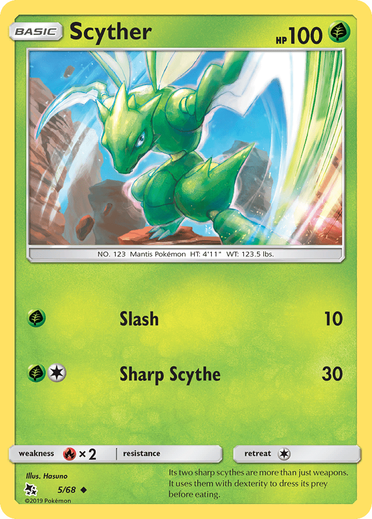Scyther (5/68) [Sun & Moon: Hidden Fates] Pokemon Single Pokémon  | Multizone: Comics And Games