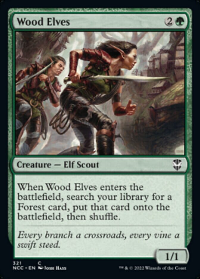 Wood Elves [Streets of New Capenna Commander] MTG Single Magic: The Gathering  | Multizone: Comics And Games