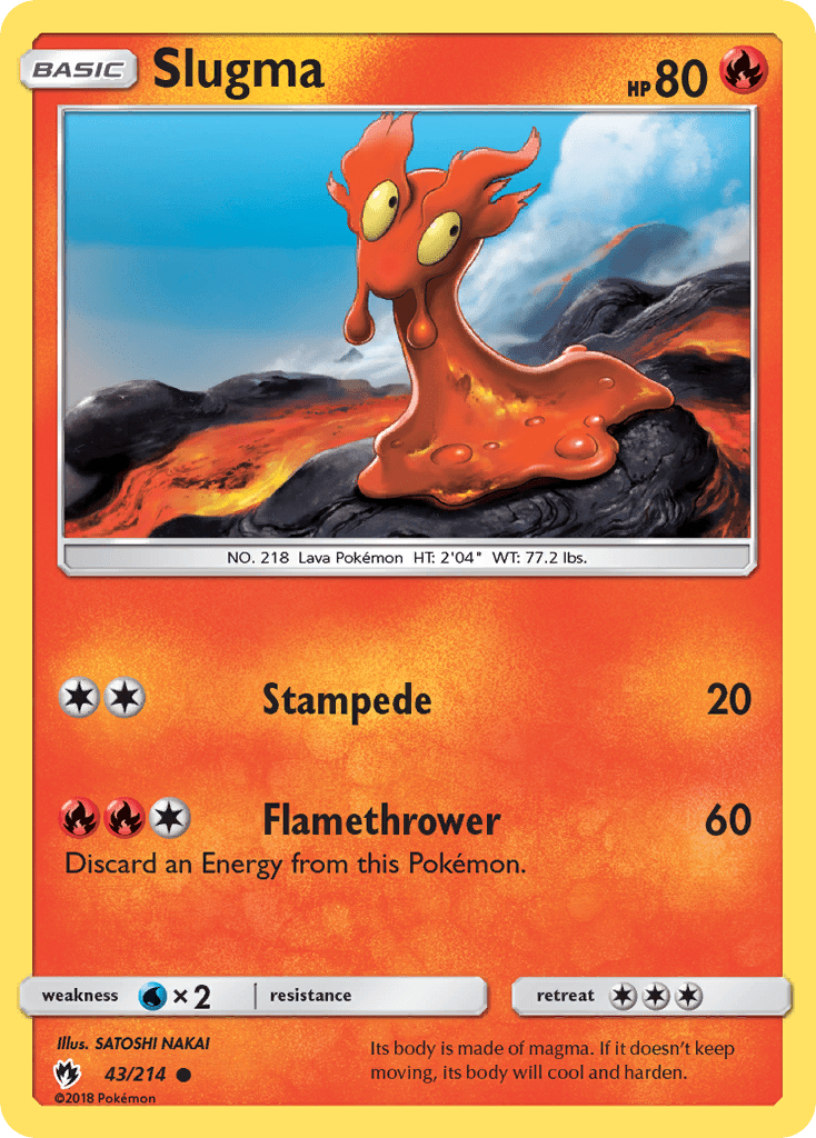 Slugma (43/214) [Sun & Moon: Lost Thunder] Pokemon Single Pokémon  | Multizone: Comics And Games