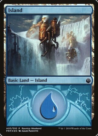 Island - Izzet (A03) [GRN Ravnica Weekend] MTG Single Magic: The Gathering  | Multizone: Comics And Games