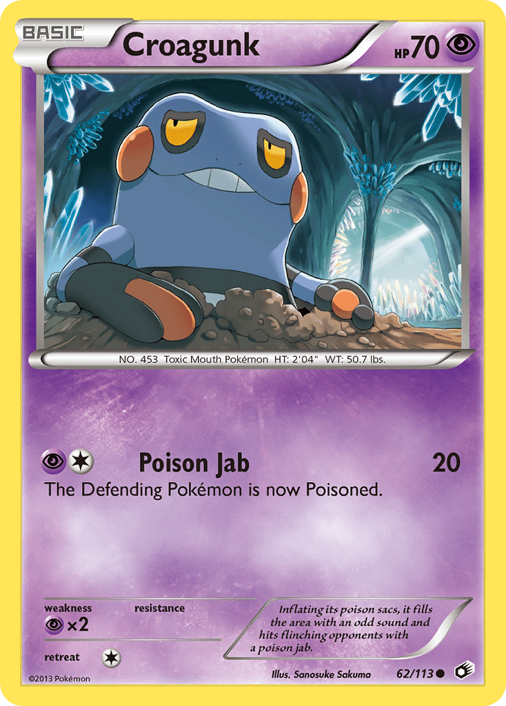 Croagunk (62/113) [Black & White: Legendary Treasures] Pokemon Single Pokémon  | Multizone: Comics And Games