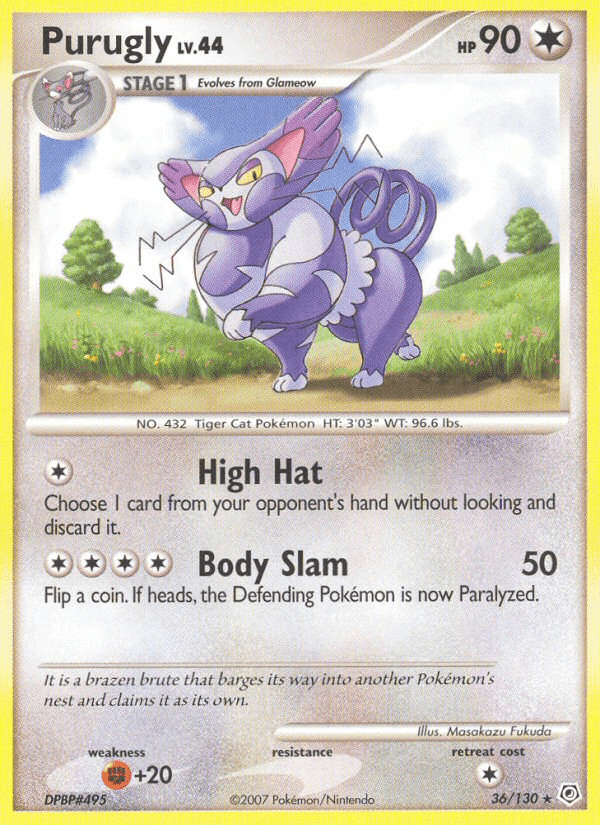 Purugly (36/130) [Diamond & Pearl: Base Set] Pokemon Single Pokémon  | Multizone: Comics And Games