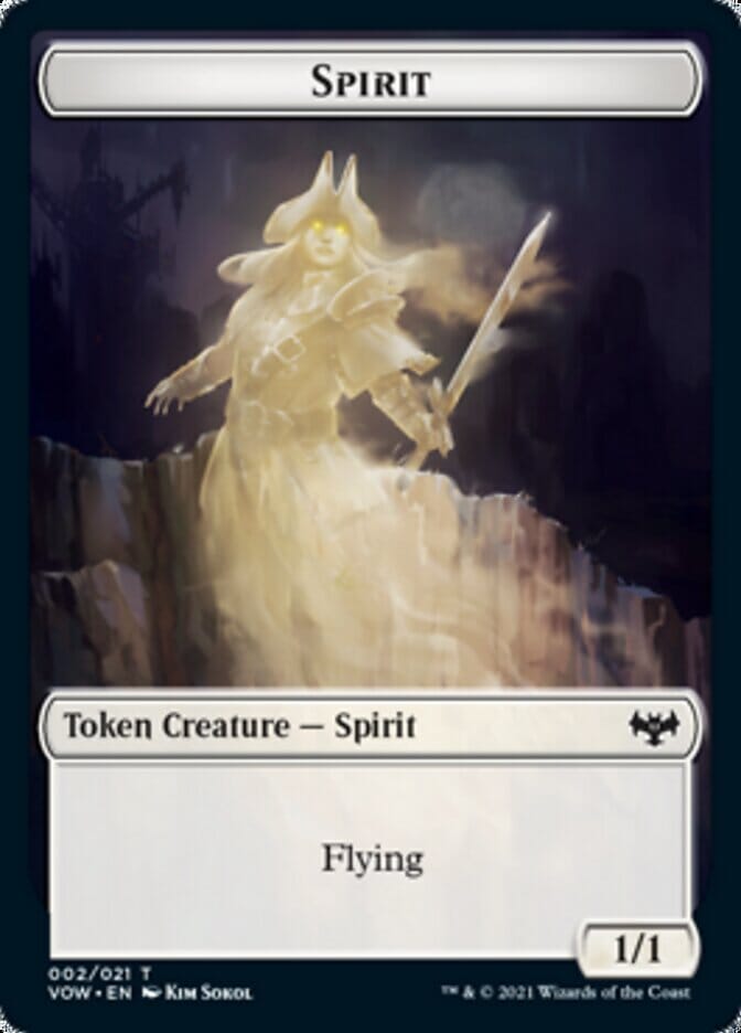 Human (001) // Spirit (002) Double-sided Token [Innistrad: Crimson Vow Tokens] MTG Single Magic: The Gathering  | Multizone: Comics And Games