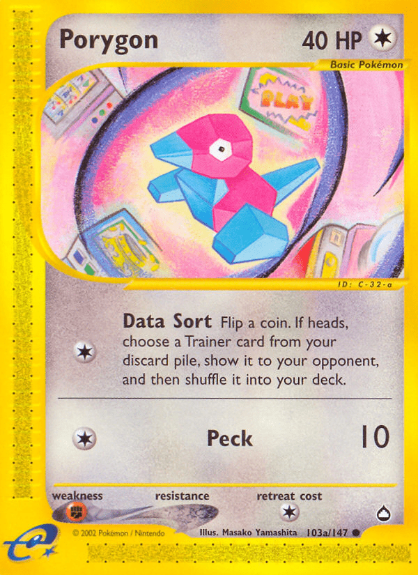 Porygon (103a/147) [Aquapolis] Pokemon Single Pokémon  | Multizone: Comics And Games