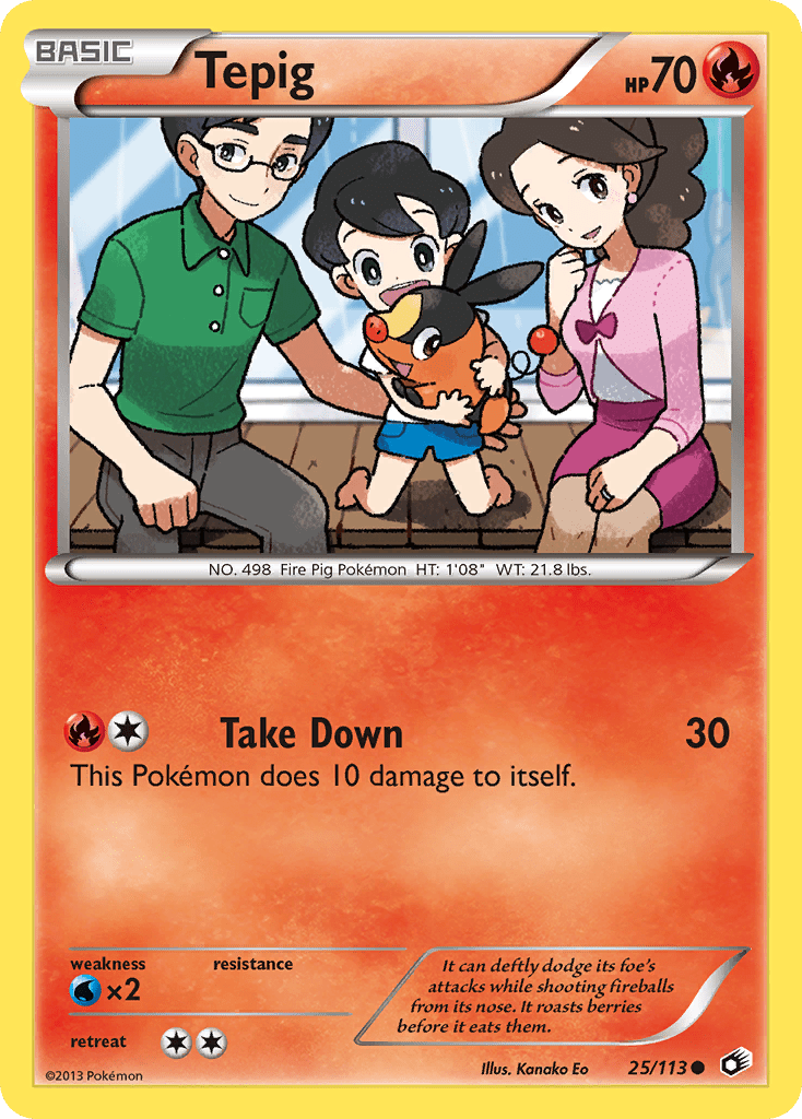 Tepig (25/113) [Black & White: Legendary Treasures] Pokemon Single Pokémon  | Multizone: Comics And Games