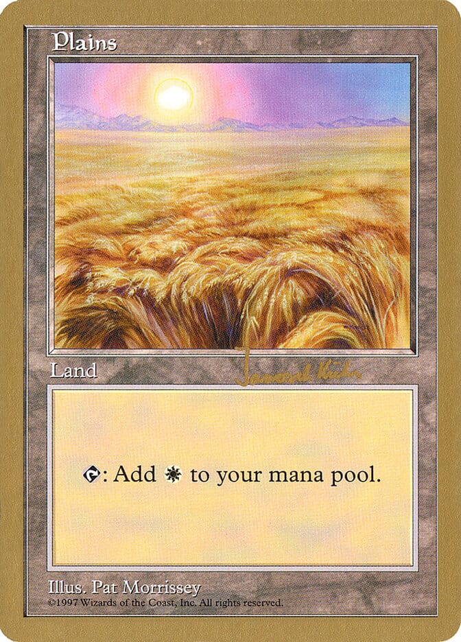 Plains (jk432) (Janosch Kuhn) [World Championship Decks 1997] MTG Single Magic: The Gathering  | Multizone: Comics And Games