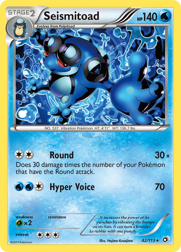 Seismitoad (42/113) [Black & White: Legendary Treasures] Pokemon Single Pokémon  | Multizone: Comics And Games
