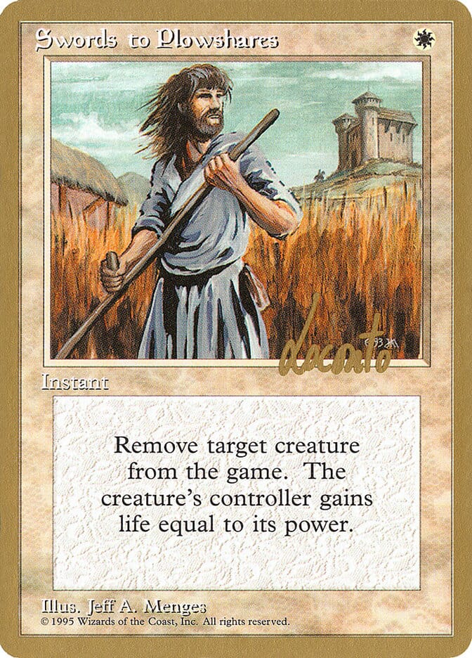 Swords to Plowshares (Michael Loconto) [Pro Tour Collector Set] MTG Single Magic: The Gathering  | Multizone: Comics And Games