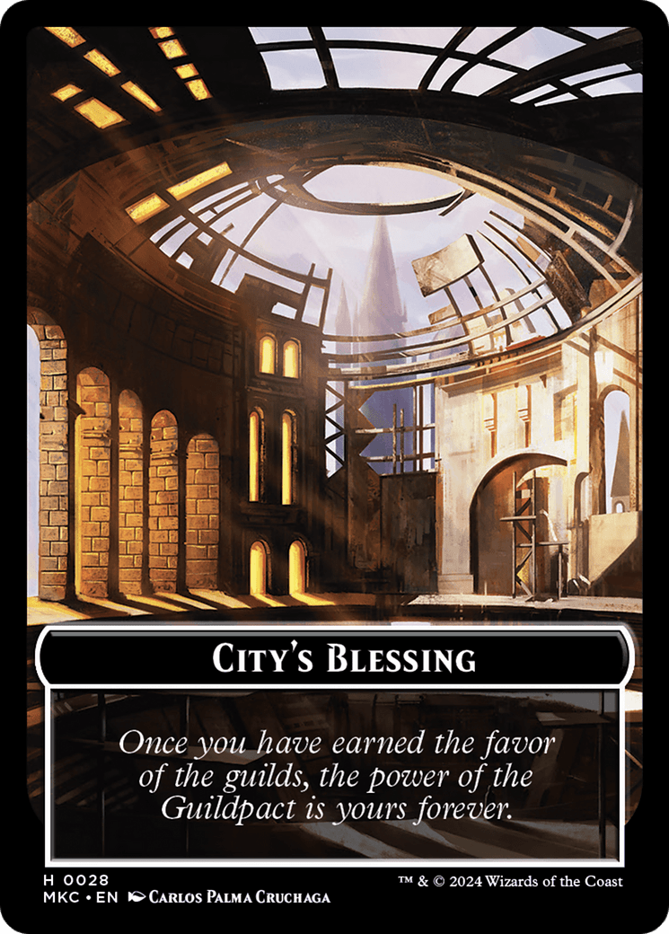 City's Blessing // Zombie Double-Sided Token [Murders at Karlov Manor Commander Tokens] MTG Single Magic: The Gathering  | Multizone: Comics And Games