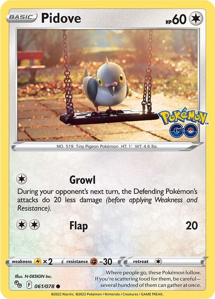 Pidove (061/078) [Pokémon GO] Pokemon Single Pokémon  | Multizone: Comics And Games